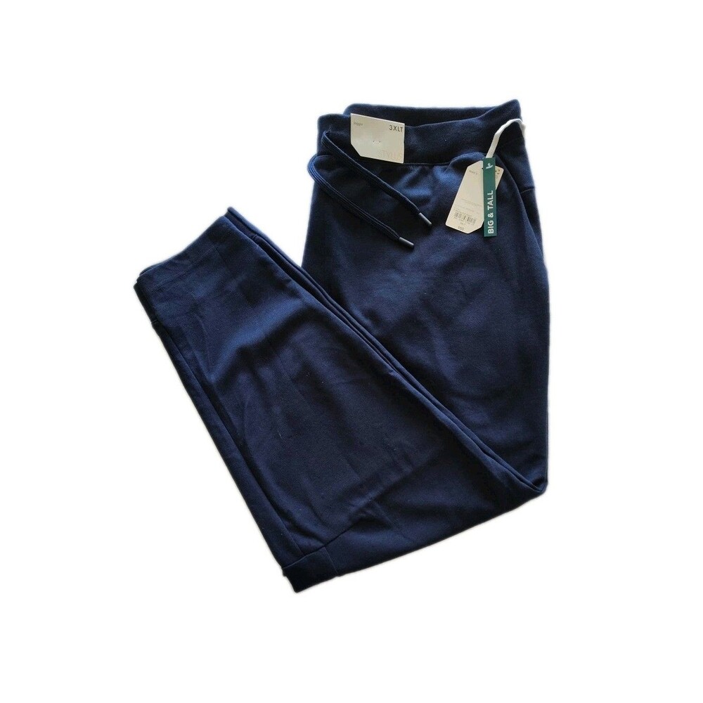 Stylus Jogger Mens 3XLT Pants Blue Drawstring Soft Relaxed Comfy NWT $50